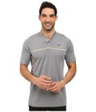 Nike Golf Tiger Woods Vl Max Swing Knit Stripe (wolf Grey/volt/black/reflect Black) Men's Short Sleeve Pullover
