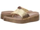 Donald J Pliner Fifi 19 (gold Mirror Metallic Snake) Women's Wedge Shoes