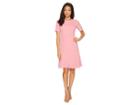 Donna Morgan Short Sleeve Knitted Crepe Fit And Flare Dress (pink Sherbet) Women's Dress