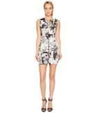 Versus Versace Abito Donna Reversible Tessuto (nero/stampa Bianco/nera) Women's Dress