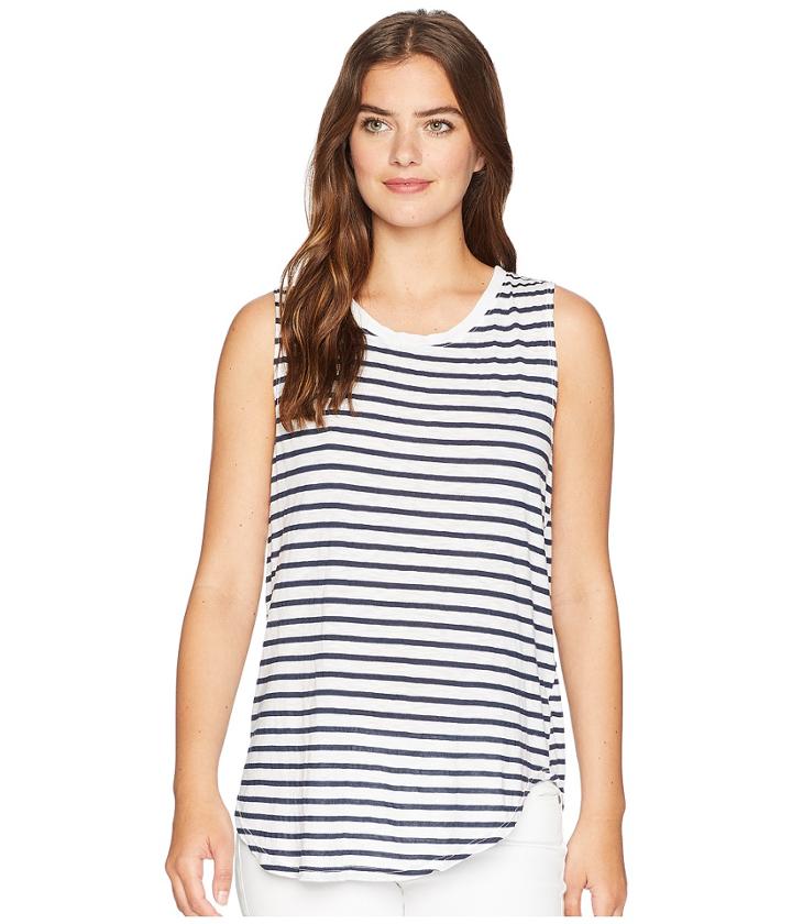 Michael Stars Riviera Stripe Shift Tank Top (white) Women's Sleeveless