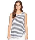 Michael Stars Riviera Stripe Shift Tank Top (white) Women's Sleeveless