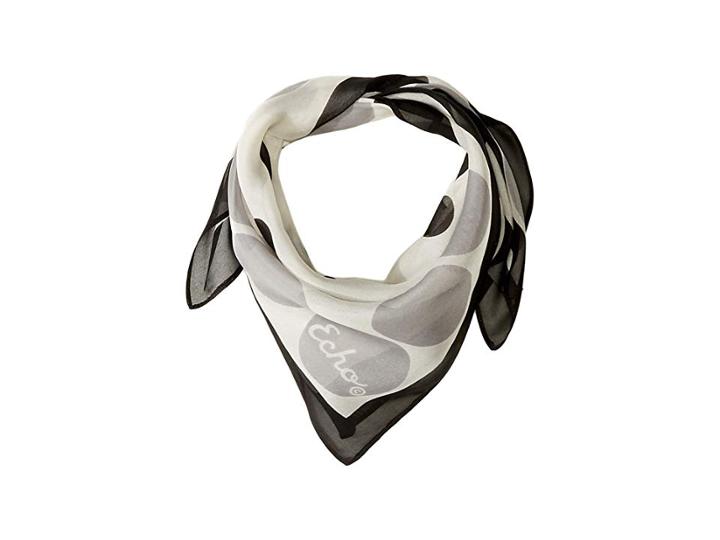 Echo Design Polka Dot Silk Square Scarf (white) Scarves