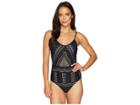 Jets Swimwear Australia Impressions Tank One-piece (black) Women's Swimsuits One Piece