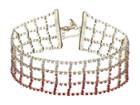 Steve Madden Cage Design Choker Necklace (red Warm-tone/yellow Gold-tone) Necklace