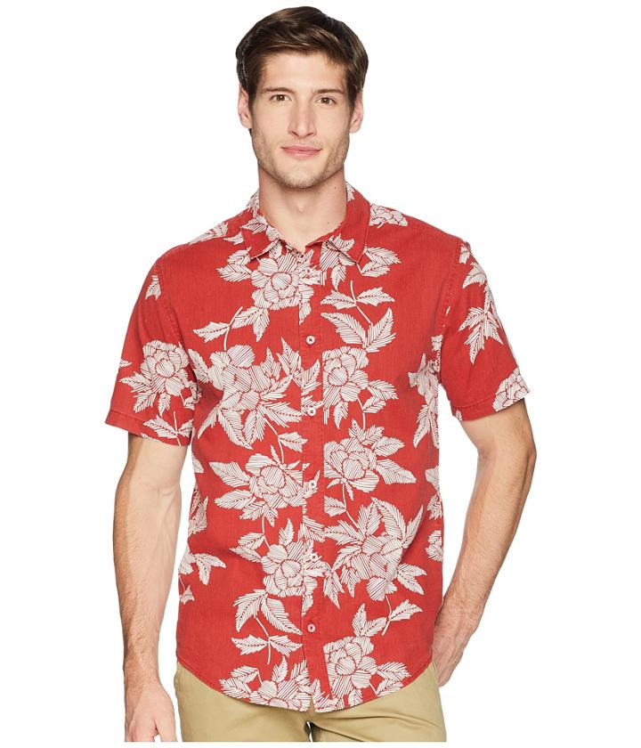 Rvca Bora Short Sleeve (baked Apple) Men's Clothing