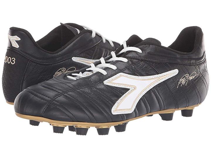 Diadora Baggio 03 Italy Og Md Pu (black/white/gold) Soccer Shoes