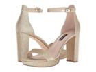 Nine West Dempsey Platform Heel Sandal (light Gold Synthetic) Women's Shoes