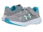 Under Armour Kids Ua Gps Rave 2 Ac (little Kid) (steel/deceit/crystal) Girls Shoes