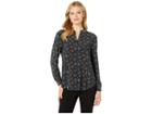 Anne Klein Justine Print Split-neck Tunic (anne Black/versailles Combo) Women's Blouse