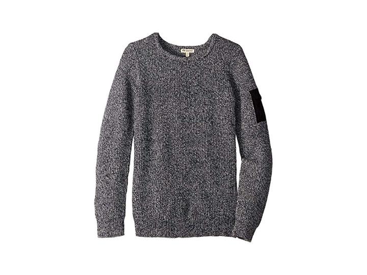 Appaman Kids Extra Soft Knit Rogue Sweater With Elbow Detail (toddler/little Kids/big Kids) (navy Melange) Boy's Sweater