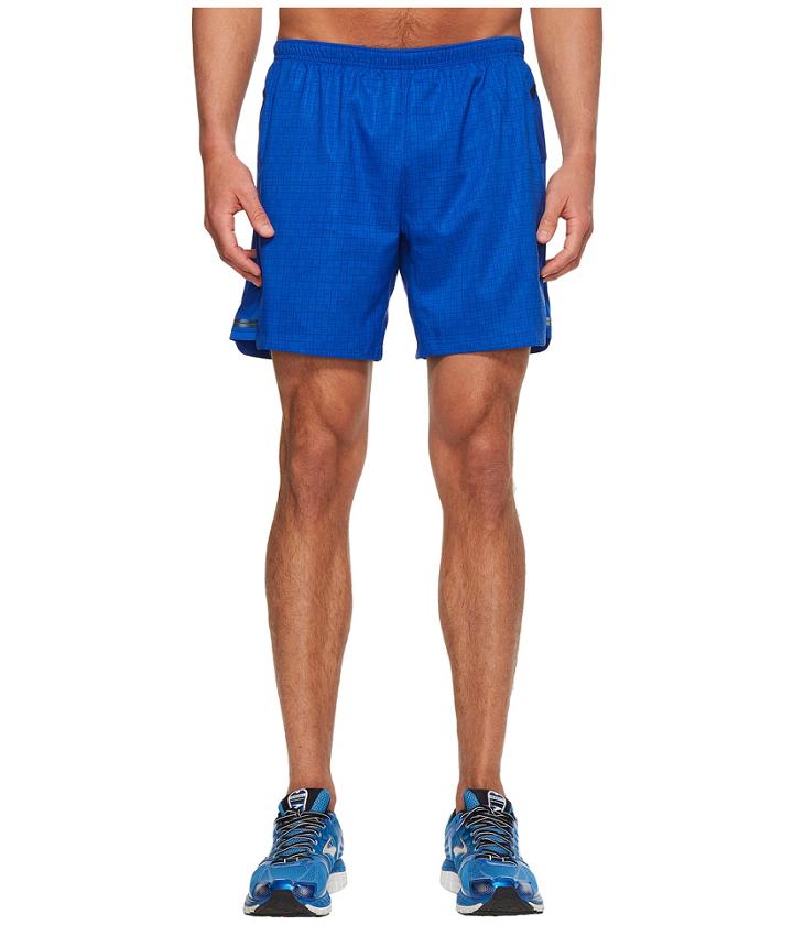 Brooks Sherpa 7 2-in-1 Shorts (royal Squares/royal) Men's Shorts