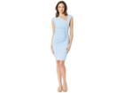 Alexia Admor Brooke Asymmetric Ponte Ruched Sheath Dress (halogen Blue) Women's Dress