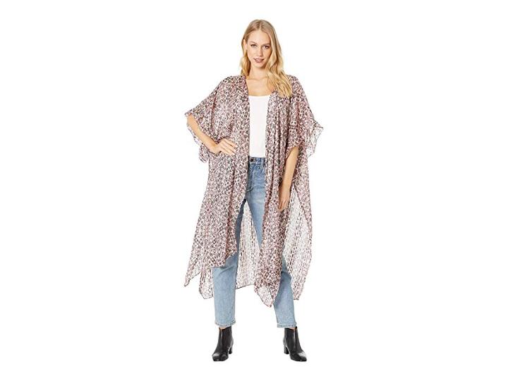 Bcbgeneration Kaleidoscope Floral Ruffle Duster (rose) Women's Clothing