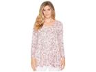 Nally & Millie Ditsy Pink Floral Print Tunic (multi) Women's Clothing