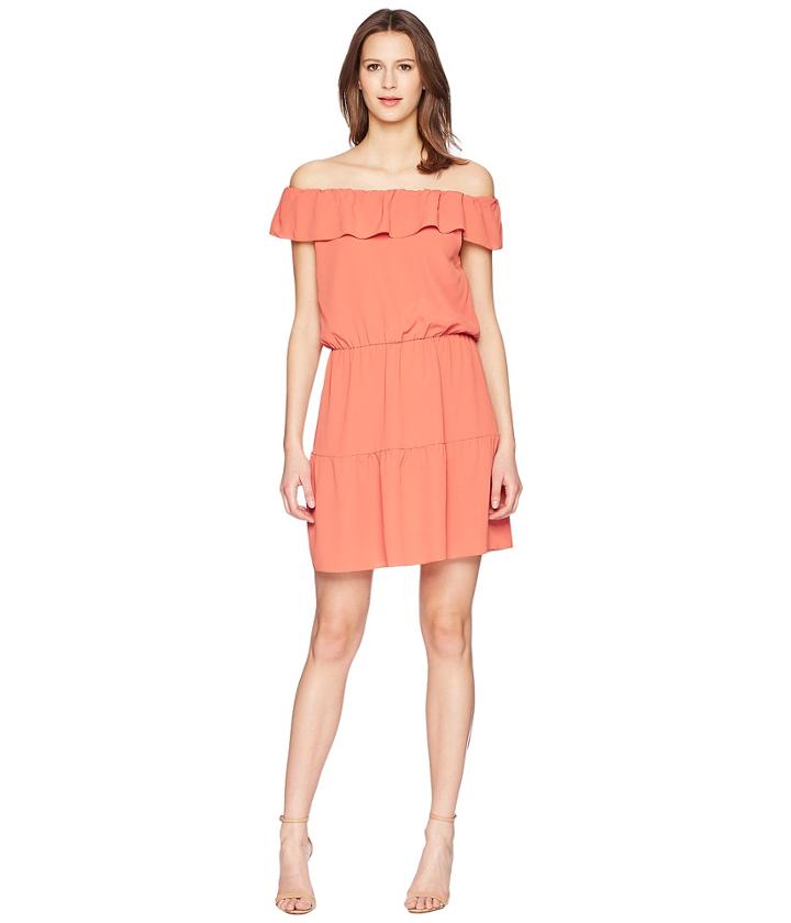 Red Valentino Summer Crepe Dress (aragosta) Women's Dress