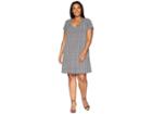 Karen Kane Plus Plus Size Quinn V-neck Pocket Dress (print) Women's Dress