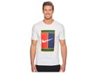 Nike Court Heritage Logo Tennis Tee (white/white) Men's T Shirt