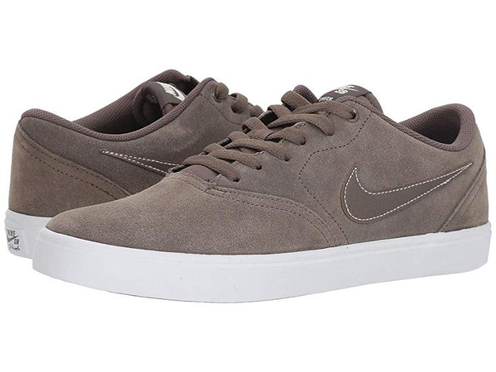 Nike Sb Check Solar Suede (ridgerock/ridgerock/white/fossil) Men's Skate Shoes