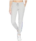 Adidas Essentials Linear Pants (medium Grey Heather/high-res Blue) Women's Casual Pants
