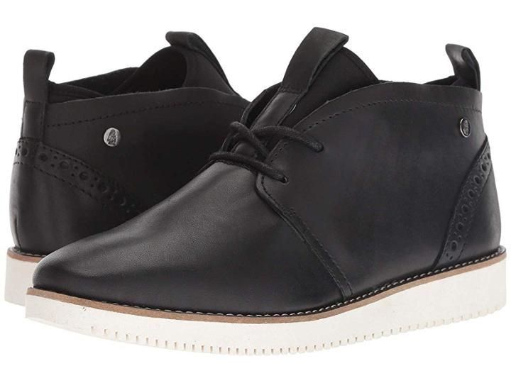 Hush Puppies Chowchow Chukka (black Leather) Women's Lace-up Boots