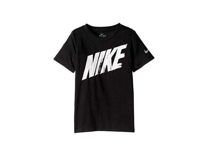 Nike Kids Dri-fittm Short Sleeve Top (little Kids) (black) Boy's T Shirt