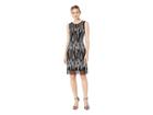 Laundry By Shelli Segal Sequin Mesh Sleeveless Sheath Dress (black Multi) Women's Dress