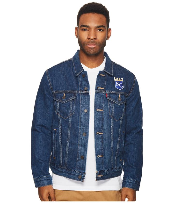 Levi's(r) Mens Kansas City Royals Denim Trucker (dark Blue) Men's Coat