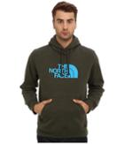 The North Face Half Dome Hoodie (forest Night Green/meridian Blue) Men's Long Sleeve Pullover