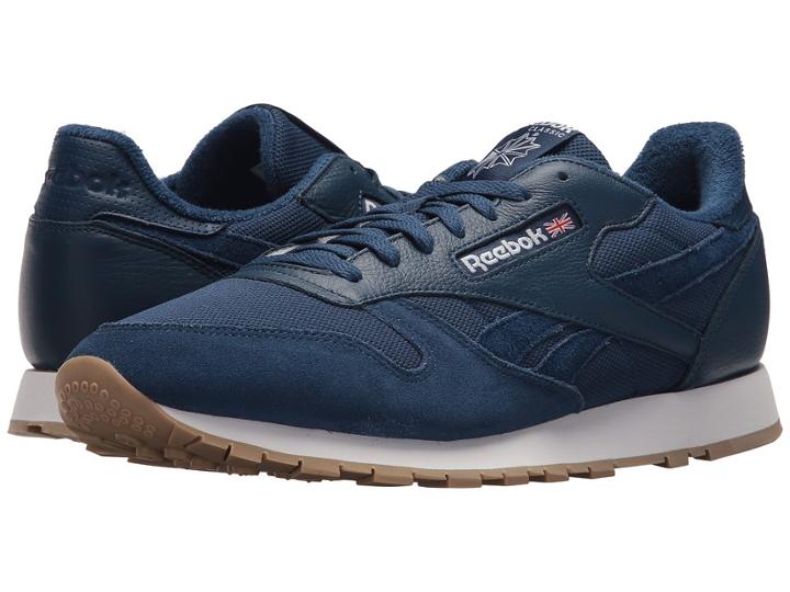 Reebok Lifestyle Classic Leather Estl (washed Blue/white) Men's Shoes
