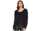 Romeo & Juliet Couture Knitted Eyelash Sweater (black) Women's Sweater