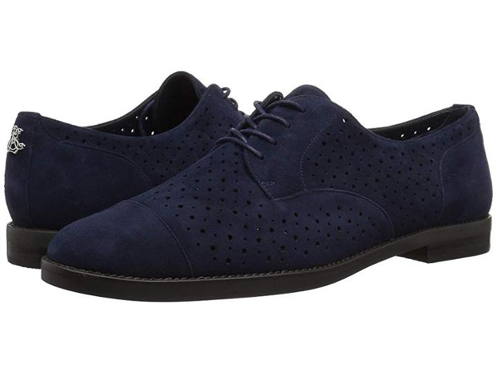 Lauren Ralph Lauren Marian (dark Midnight/dark Midnight Perforated Kid Suede/kid Suede) Women's Shoes