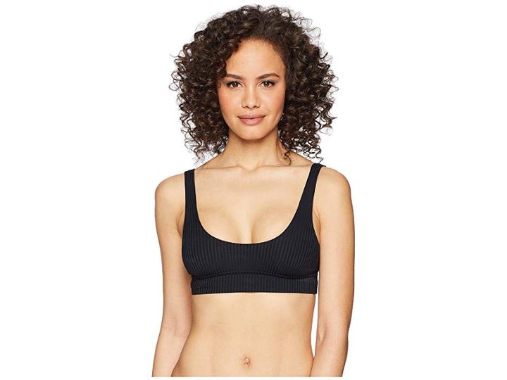 Vitamin A Swimwear Sienna Ribbed Tank Top (black Ecorib) Women's Swimwear