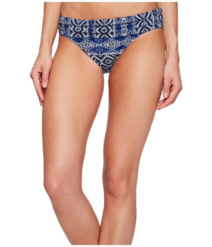 La Blanca Designer Jeans Shirred Band Hipster Bottom (indigo) Women's Swimwear