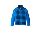 Columbia Kids Glacialtm Iii Fleece Printed 1/2 Zip (little Kids/big Kids) (super Blue Check/super Blue) Boy's Fleece