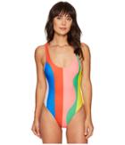 Mara Hoffman Beach Ball High Cut Maillot (rainbow Multi) Women's Swimwear