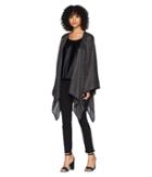 Calvin Klein Honeycomb Lurex Shawl (black) Women's Sweater