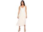 1.state Spaghetti Strap Pleated Wrap Dress (new Ivory) Women's Dress
