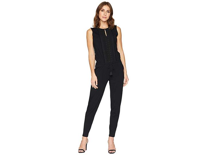 Lauren Ralph Lauren Light Weight Straight Modal Jersey Jumpsuit (polo Black) Women's Jumpsuit & Rompers One Piece