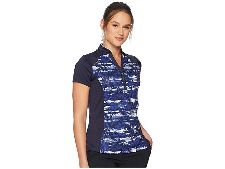 Callaway Tropical Print Top (peacoat) Women's Clothing