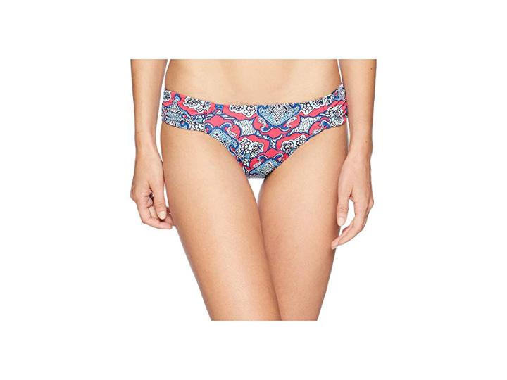 Tommy Bahama Riviera Tile Reversible Shirred Hipster (cerise) Women's Swimwear