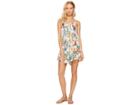 Roxy Windy Fly Away Print Dress Cover-up (marshmallow Pampa Flower) Women's Swimwear