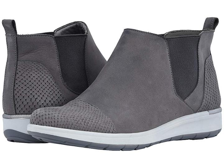 Walking Cradles Osmond (slate Grey Matte Snake Print/nubuck) Women's Pull-on Boots
