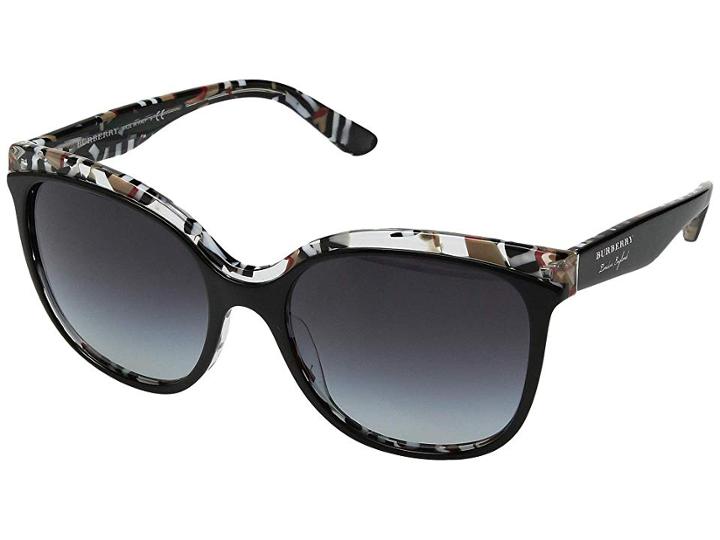 Burberry 0be4270 (top Black/check/grey Gradient) Fashion Sunglasses