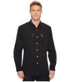 U.s. Polo Assn. Long Sleeve Dobby Sport Shirt (black) Men's Clothing