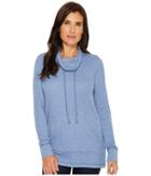Mod-o-doc Double Slub Knit Cowl Neck Tunic (lakeside) Women's Blouse