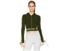 Puma Puma X Fenty By Rihanna Laced Sleeve Sweater Zip Hoodie (rifle Green) Women's Sweatshirt