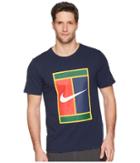 Nike Court Heritage Logo Tennis Tee (obsidian/obsidian) Men's T Shirt