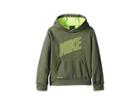 Nike Kids Mesh Face Therma Pullover Hoodie (toddler) (dark Gray) Boy's Sweatshirt