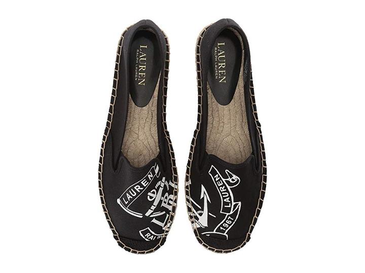 Lauren Ralph Lauren Dillan (black/white Canvas) Women's Shoes